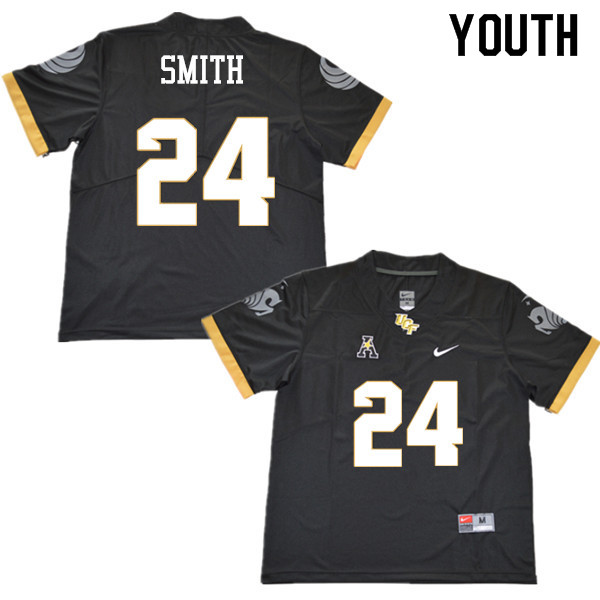 Youth #24 Kevin Smith UCF Knights College Football Jerseys Sale-Black - Click Image to Close